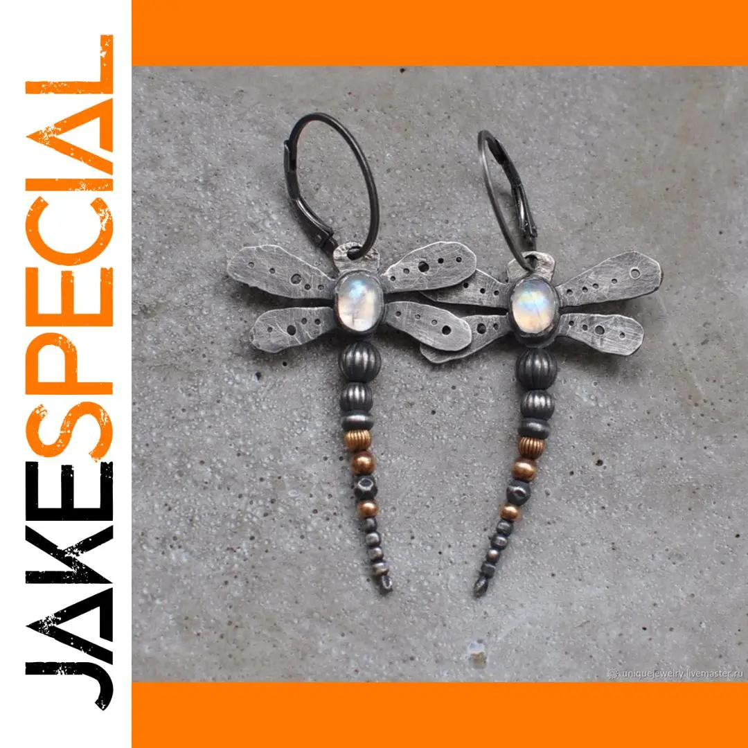 Vintage Silver Dragonfly Earrings for Women 1 Vintage Silver Dragonfly Earrings for Women