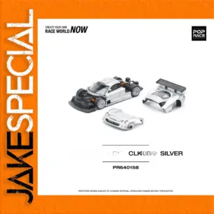 Silver Diecast Model Car - 1:64 Scale