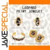 Leopard Print Stainless Steel Jewelry Set