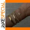 Gold Stainless Steel Geometric Bracelet for Women