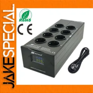 Power Conditioner with 8 EU Outlets and Surge Protection