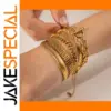 Stainless Steel Gold-Tone Link Bracelet