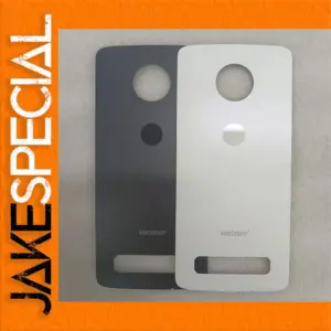 Motorola Moto Z4 Glass Back Cover in Black or White