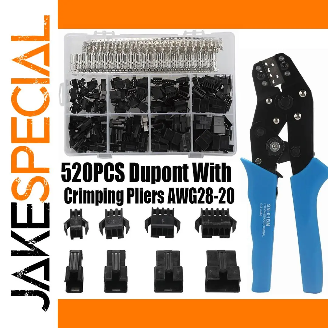 Dupont 2.54mm Connector & Crimp Tool Kit 1 Dupont 2.54mm Connector & Crimp Tool Kit