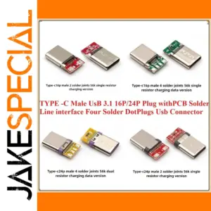 USB Type-C Male Connectors Set — 16/24 Pin Options