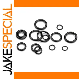 Black Stainless Steel Jewelry Jump Rings Set