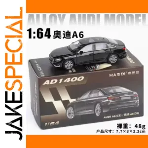 Black Alloy Model of Audi A6 1/64 Scale