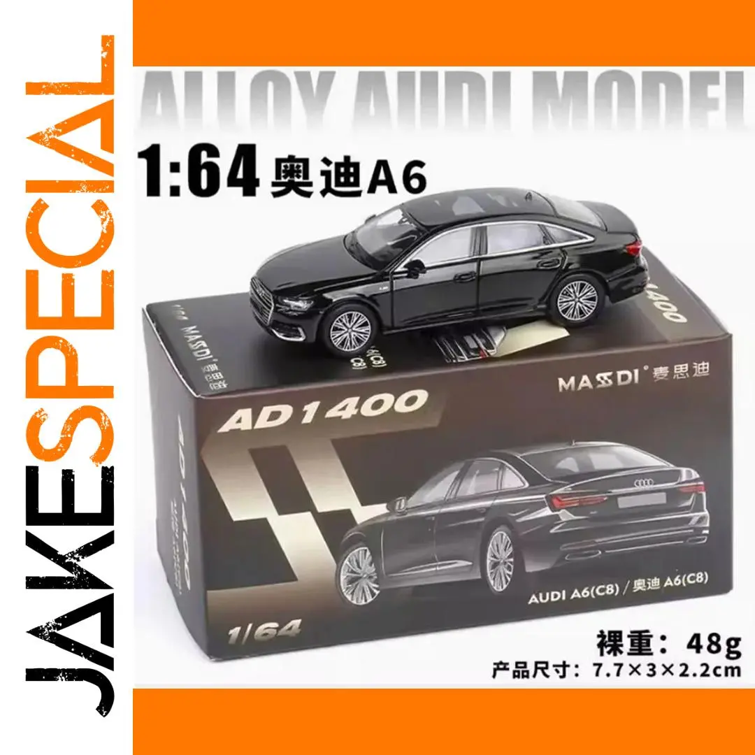 Black Alloy Model of Audi A6 1/64 Scale 1 Black Alloy Model of Audi A6 1/64 Scale