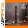 Elegant Glass Puzzle Bottle with Wooden & Metal Features
