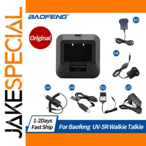 Universal Baofeng UV-5R Series Charger with Multiple Plug Options