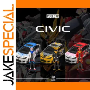 1/64 Scale Honda Civic Diecast Model in Six Colors