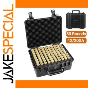 Impact-Resistant Shotgun Shell Case, Holds 80
