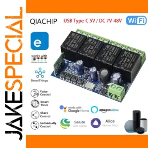 4-Channel Wi-Fi Smart Relay Module for Home Automation