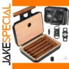 Black Portable Cigar Humidor with Accessories