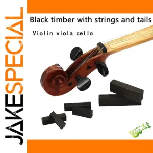 Black Wooden Violin and Cello Tail Pillow