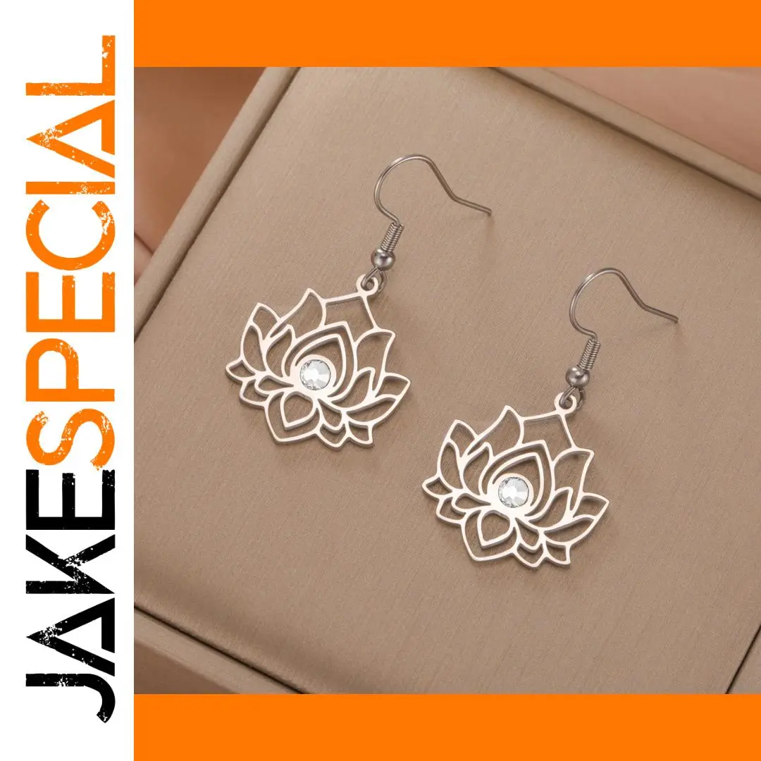 Elegant Lotus Earrings for Women 1 Elegant Lotus Earrings for Women