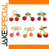 Vibrant Stainless Steel Cherry Charms Set