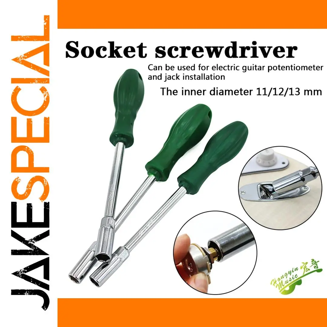 Guitar Potentiometer & Jack Nut Wrench Set 11/12/13mm 1 Guitar Potentiometer & Jack Nut Wrench Set 11/12/13mm