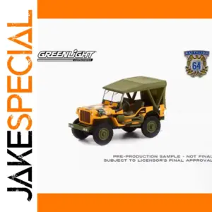 1943 Willys MB Jeep Diecast Model in Bright Orange