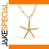 Stainless Steel Gold Starfish Necklace for Women
