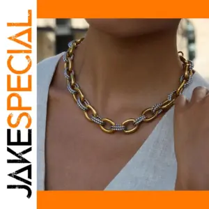 Stainless Steel Women's Gold & Silver Necklace