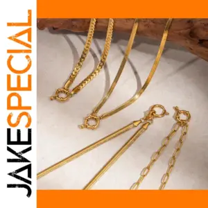Stainless Steel Gold-Tone Necklace Collection