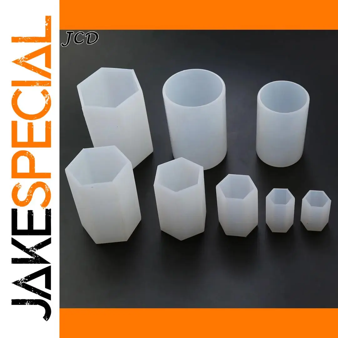 Silicone Candle Mold 6x10cm Hexagonal & Cylindrical 1 Silicone Candle Mold 6x10cm Hexagonal & Cylindrical