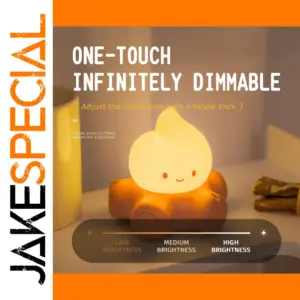 Campfire Animal Night Light with Adjustable Brightness