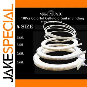 White Pearl Celluloid Guitar Purfling Strips Set