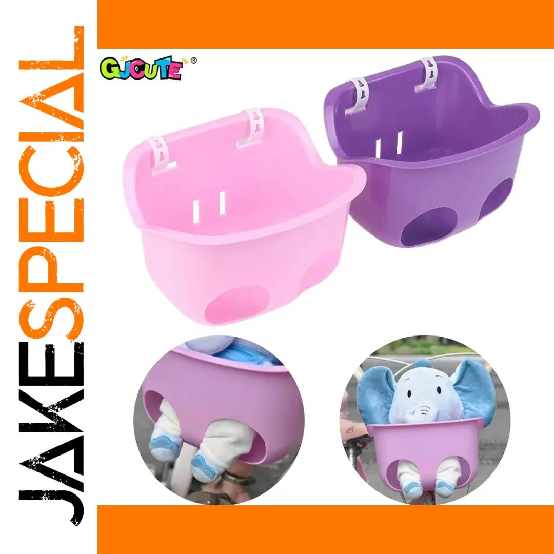 Doll Bike Basket in Pastel Pink and Purple 1 Doll Bike Basket in Pastel Pink and Purple