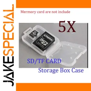 Set of 5 Clear Memory Card Storage Cases