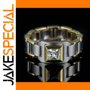 Modern Men’s Punk Geometric Engagement Ring