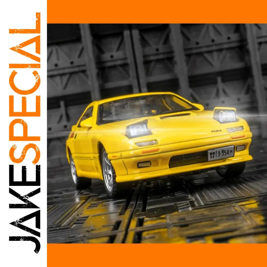 Vibrant Yellow Mazda RX-7 1:32 Diecast Model 1 Vibrant Yellow Mazda RX-7 1:32 Diecast Model