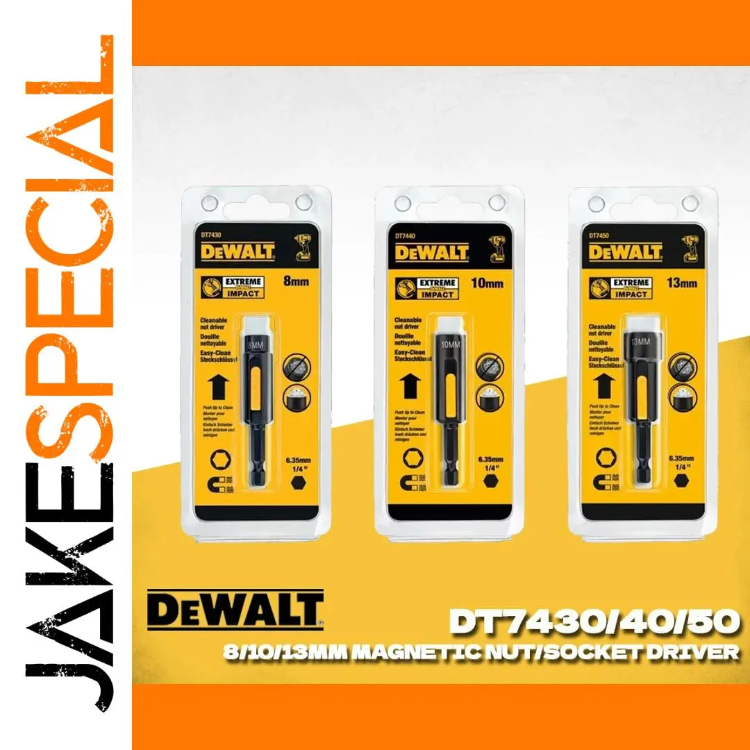 Dewalt Magnetic Nut/Socket Drivers Set 8/10/13mm 1 Dewalt Magnetic Nut/Socket Drivers Set 8/10/13mm