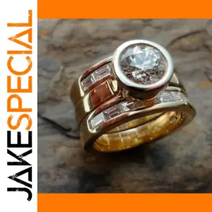 Women’s Geometric Cocktail Ring in Silver and Gold