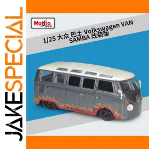 Vintage Volkswagen Samba Van Model Car 1:25 Scale