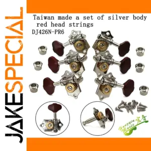 Chrome Guitar Tuning Pegs Set for Electric and Acoustic Guitars