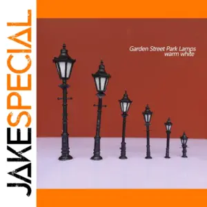 Vintage Miniature Garden Lamp Set for Model Scenes