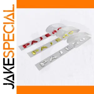 Mitsubishi Pajero 3D Car Sticker 31.2cm Gold Red Silver