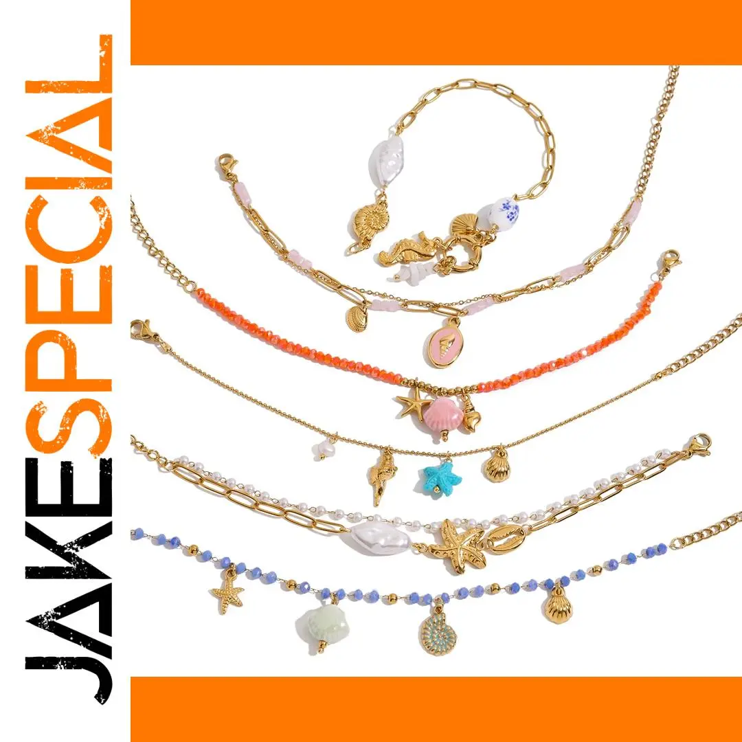 Stainless Steel Summer Ocean Charm Rope Bracelet 1 Stainless Steel Summer Ocean Charm Rope Bracelet