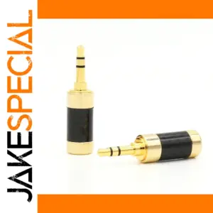 Gold-Plated 3.5mm Audio Jack with Carbon Fiber Body