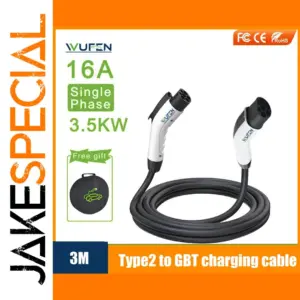 WUFEN 3m Type2 to GBT EV Charging Cable