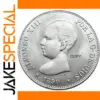 Spain 1890 MP 5 Pesetas Replica Coin