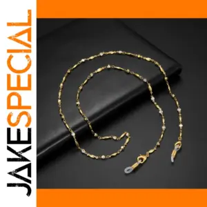 Elegant 78cm Crystal Metal Sunglasses Chain