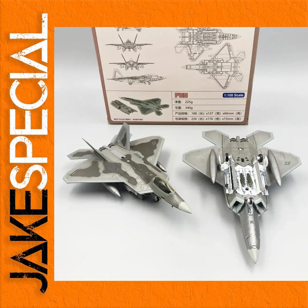Diecast F-22 Raptor Model 1:100 Scale 1 Diecast F-22 Raptor Model 1:100 Scale