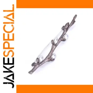 Vintage Bronze-Finish Flower Brooch with Freshwater Pearls