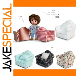 Miniature Dollhouse Armchair Set in 1:12 Scale