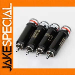 Rhodium-Plated RCA Audio Connectors Set of Four