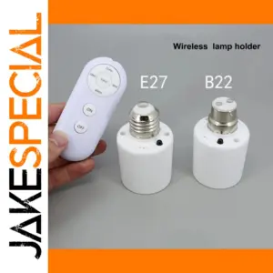 White E27/B22 Smart Lamp Holder for LED and Incandescent Bulbs