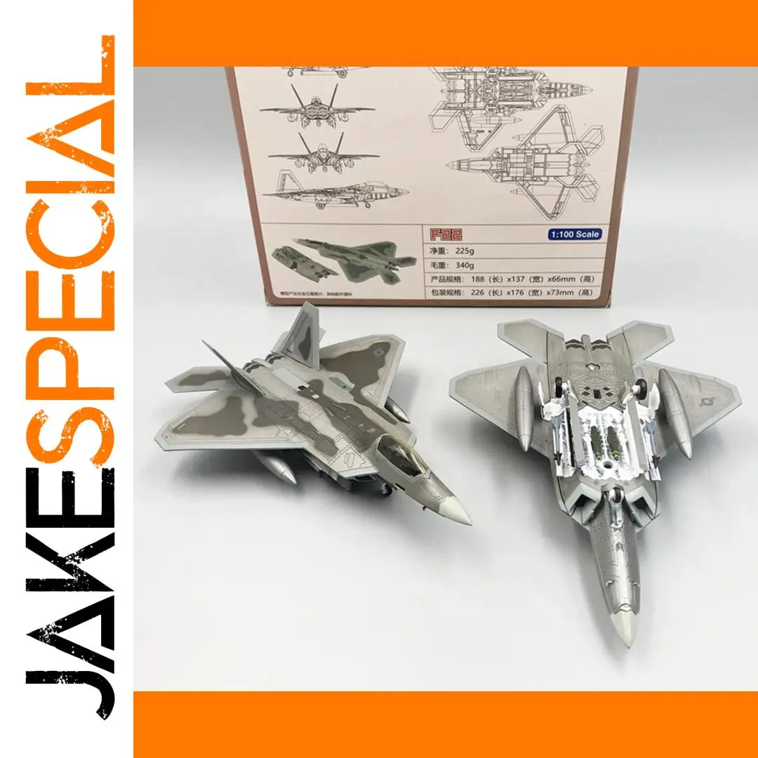 F-22 Raptor Diecast Model 1:100 Scale 1 F-22 Raptor Diecast Model 1:100 Scale